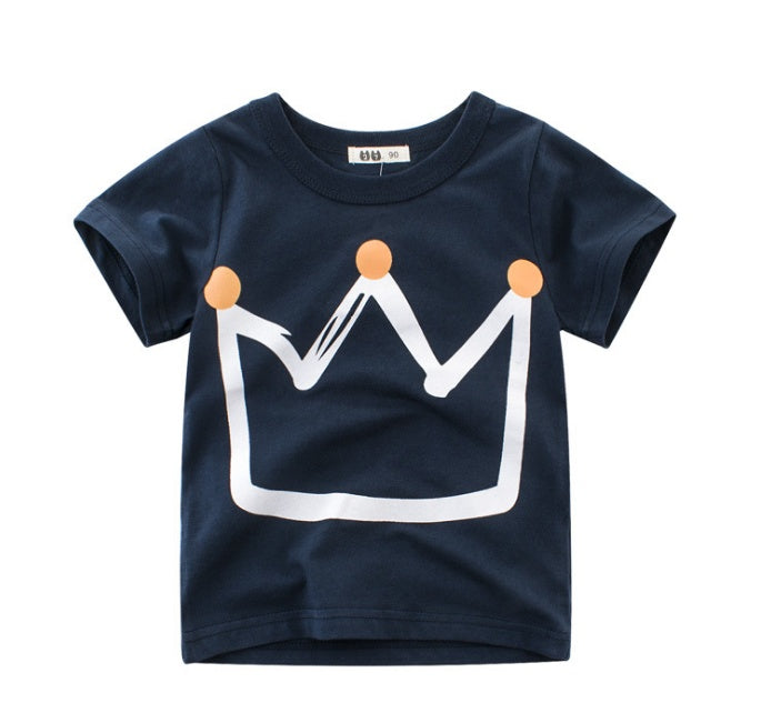 Children's Wear Summer New Korean Children's Boys Cotton T-shirt Men's Treasure In Children's Short Sleeves 7