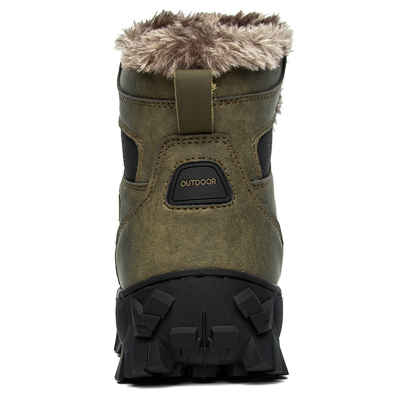 Men's Plus Size Warm High Top Outdoor Cotton Shoes 4