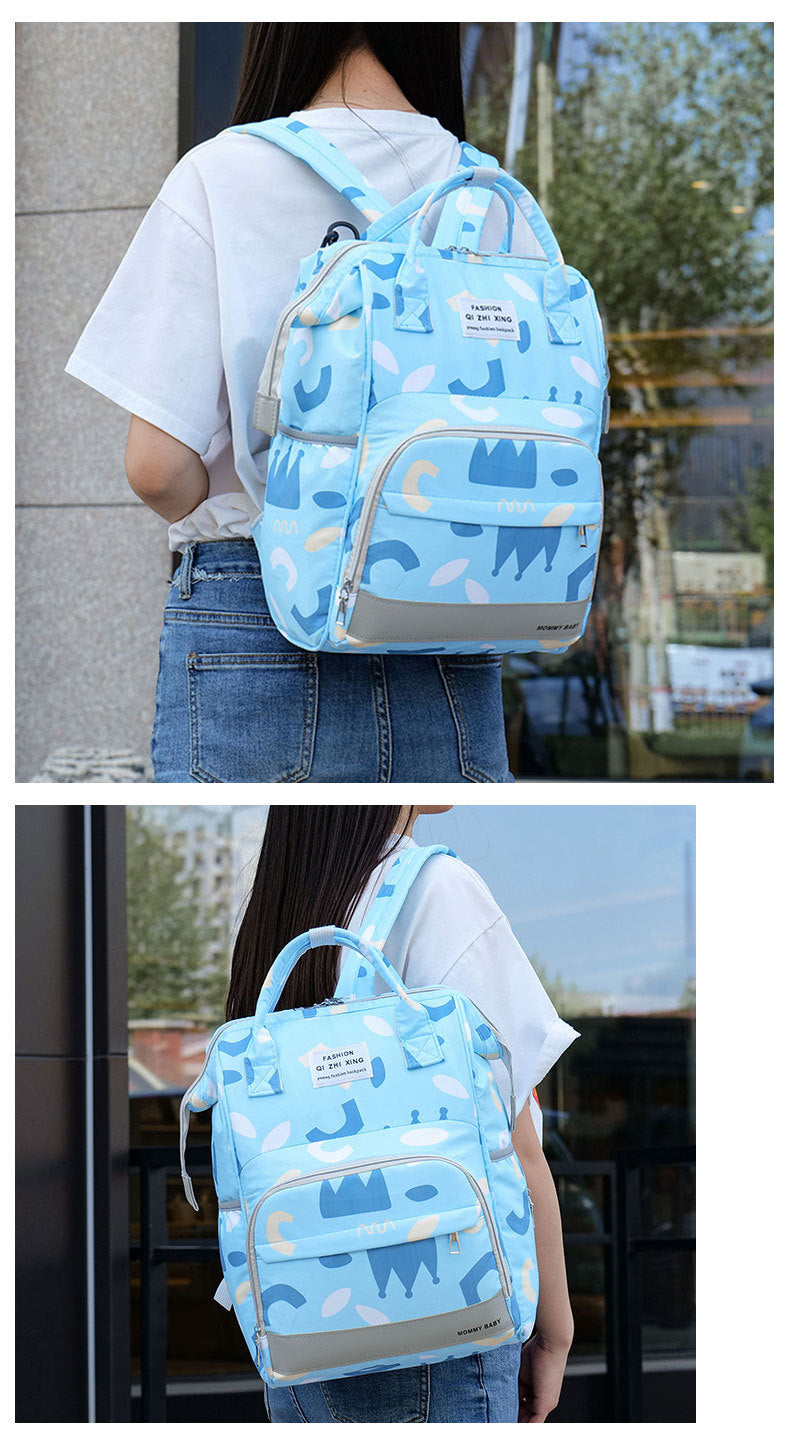 Multi-compartment Mummy Bag Large Capacity Portable Backpack Baby Diaper Bag 9