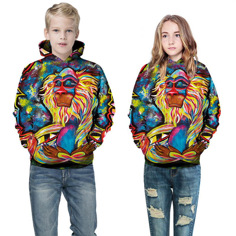 Digital Printed Children's Hooded Sweater For Kids 7