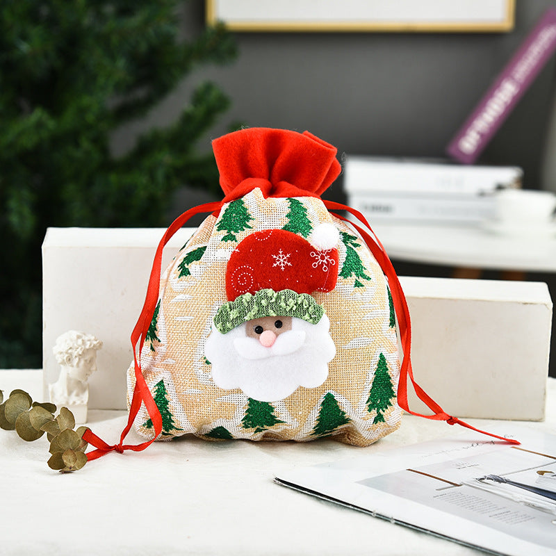 Christmas tote bag gift apple bag Christmas decoration 3D gift bag printed gift bag 6