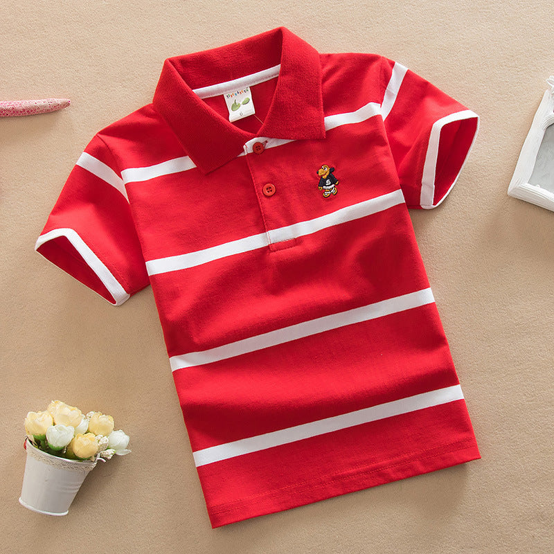 College Style Boys Polo Short Seeve T-shirt 7