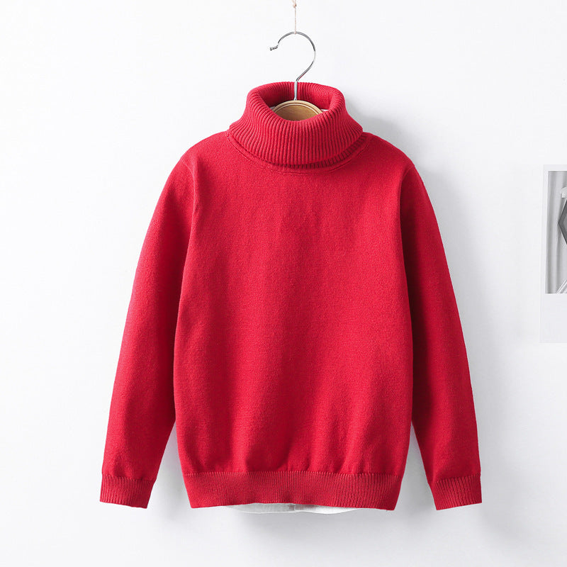 Autumn and winter high collar children's knitwear 9