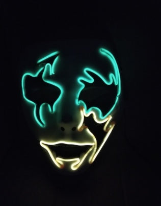Halloween Skeleton Mask LED Glow Scary EL-Wire Mask 1
