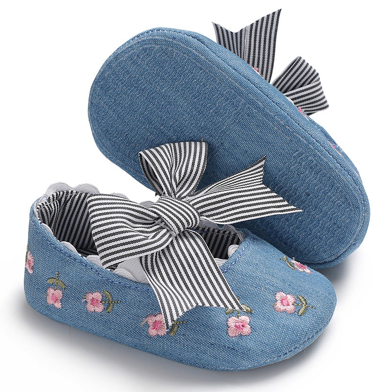 Bowknot Baby Shoes Girl Toddler Anti-Slip Shoe 5