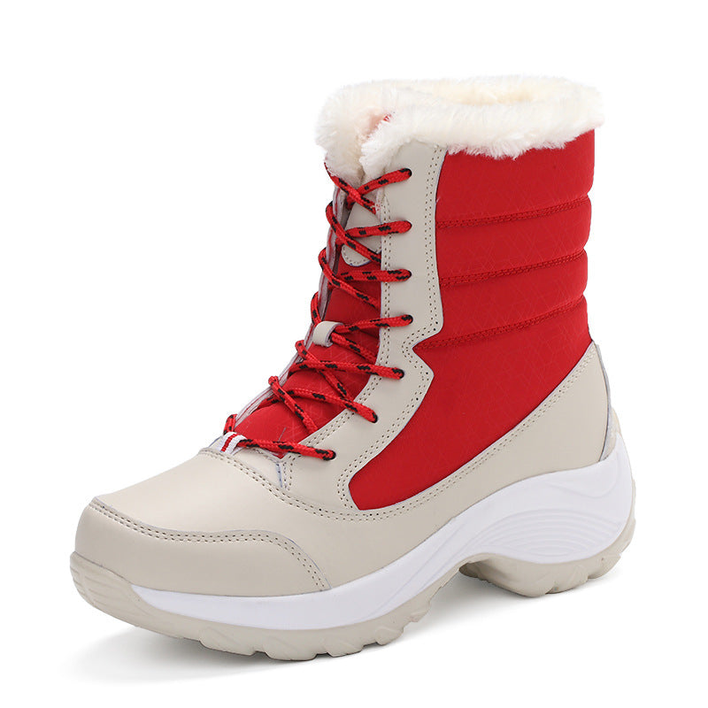 Plus velvet high-top women's shoes waterproof snow boots 7