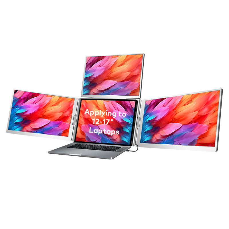 Portable Triple-screen Display Connect Three Screens With A Single Cable Laptop Secondary Display Monitor 4