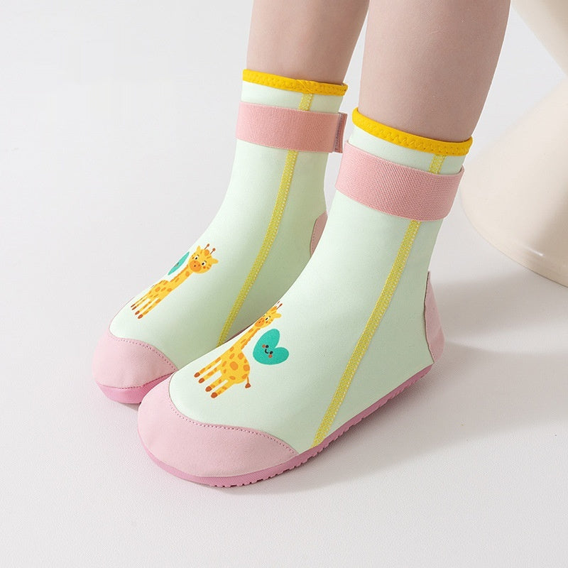Childrens Cartoon-style High-top Beach Sock Shoes Quick-drying Non-slip Water Shoes For Boys And Girls 3
