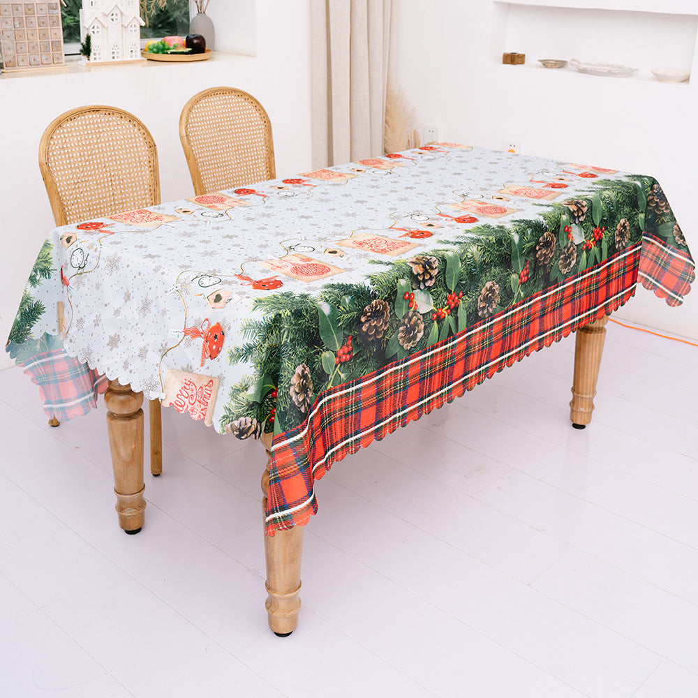 Christmas Decoration Creative Christmas Printed Tablecloth Table Flag Christmas Desktop Decoration Supplies 9