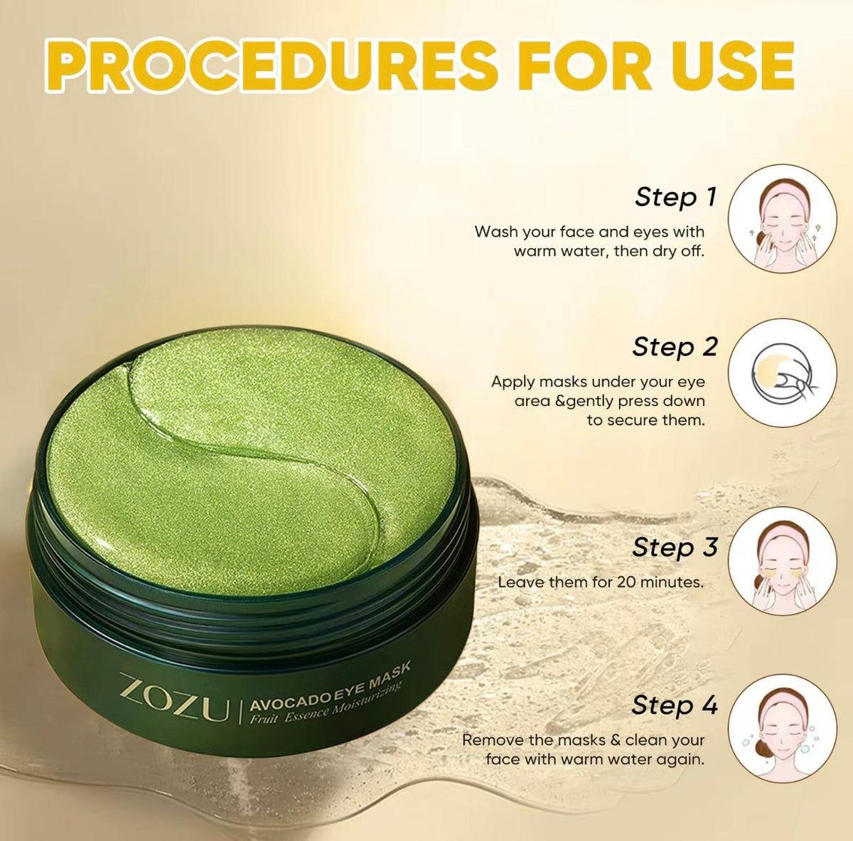 AvocaGlow Eye Mask Pads 7