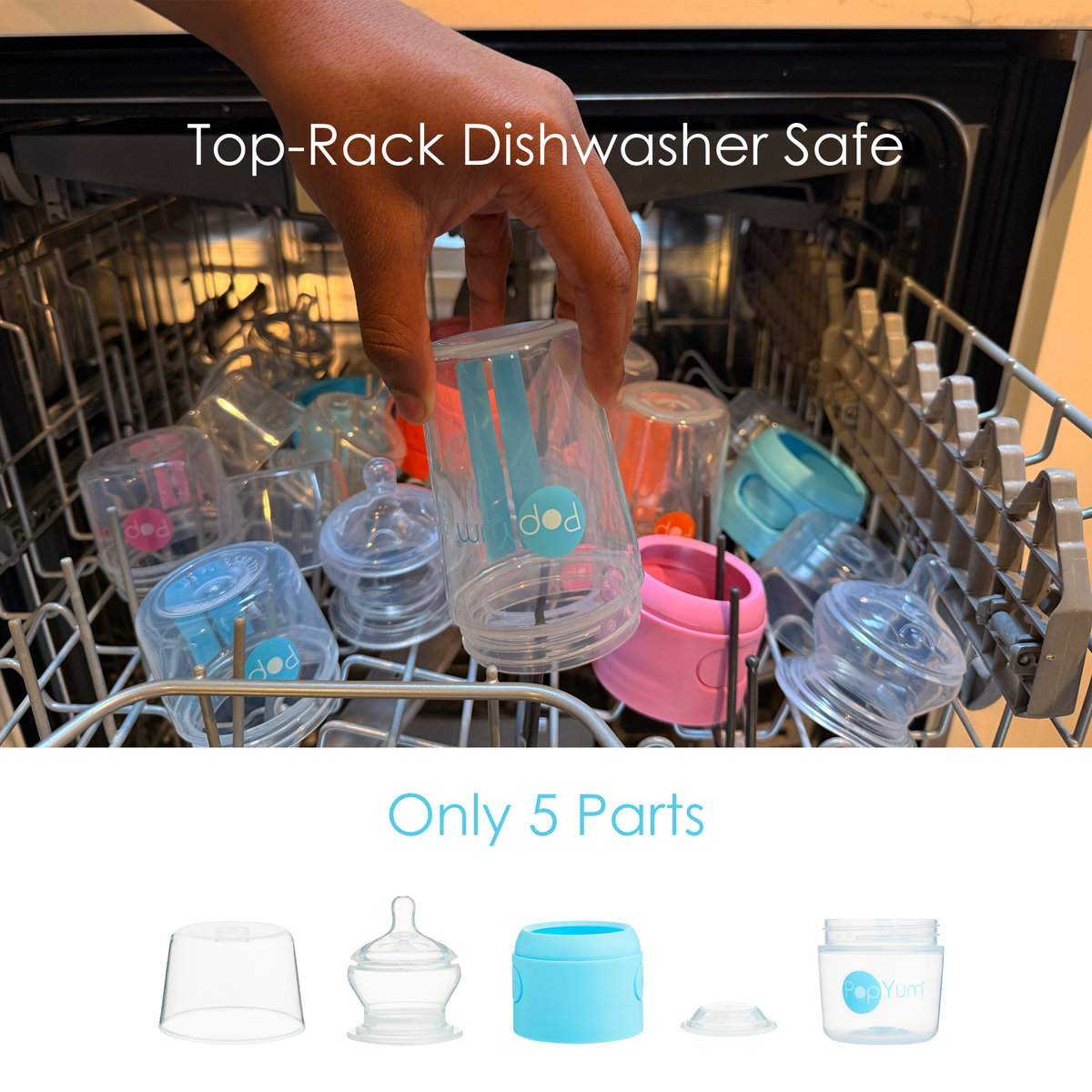 PopYum Blue 10 Piece Bundle: Bottle Set + 3 Nipple 2-Packs 7