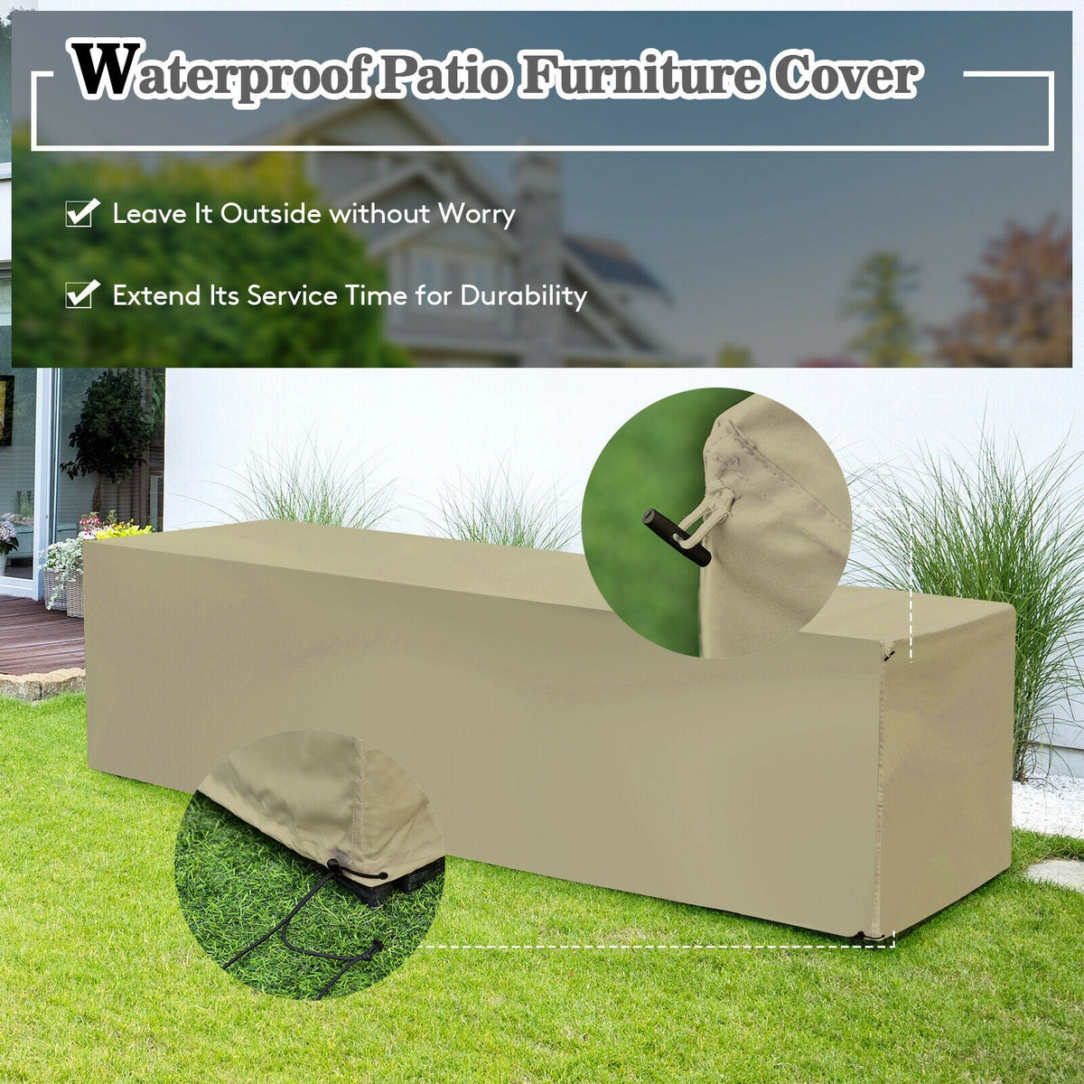 8 Pieces Patio Rattan Furniture Set with Storage Waterproof Cover and Cushion 7