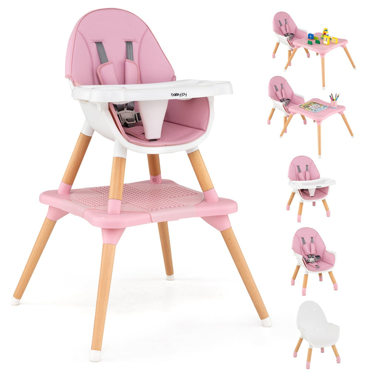 6-in-1 Convertible High Chair for Babies 6-36 Months 2