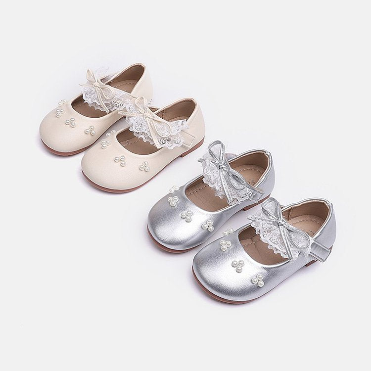 Children's Leather Shoes For Baby Girls, Mary Jane Lace Princess Shoes, Fashionable And Versatile Soft Soled Single Shoes 4