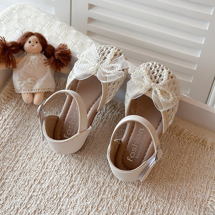 Summer New Transparent Mesh Princess Shoes With Soft Toe And Mesh Mesh Bow Sandals 6