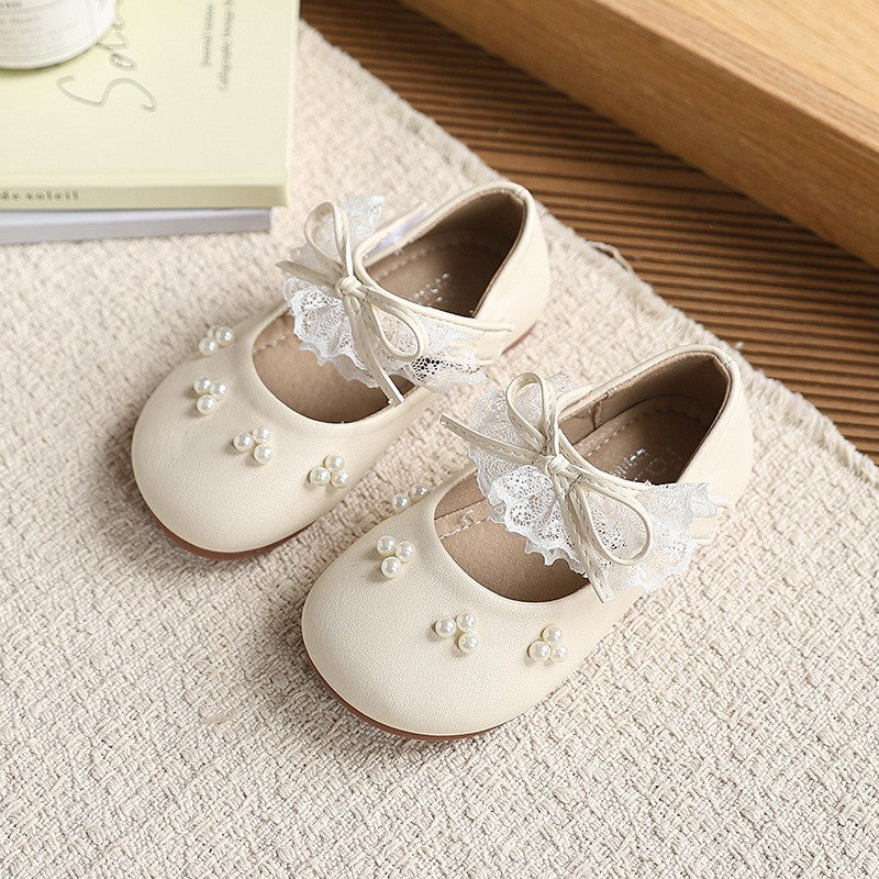 Children's Leather Shoes For Baby Girls, Mary Jane Lace Princess Shoes, Fashionable And Versatile Soft Soled Single Shoes 6