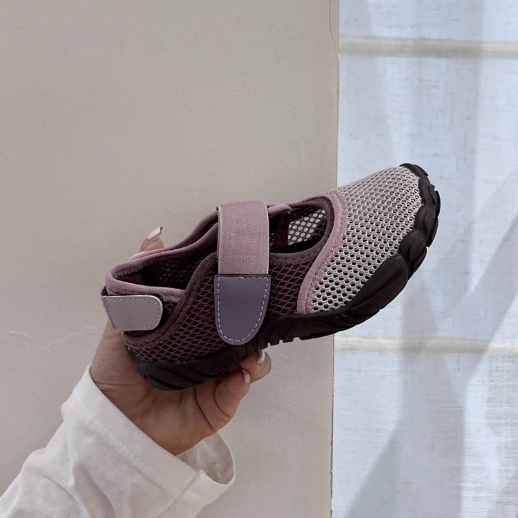 2026 New Summer Barefoot Kids Shoes, Korean Color Block Low Cut Mesh Breathable Casual Shoes For Girls 4