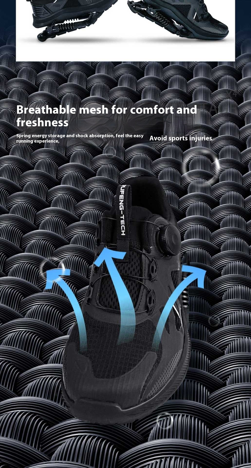 Black Tech Running Shoes Power Mechanical Running Shoes Marathon Running 10