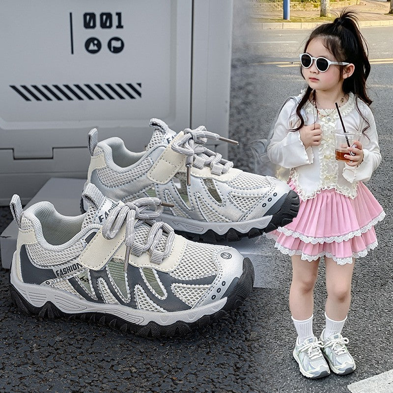 2026 Spring Summer Kids Mango Toe Sneakers, Lightweight Soft Sole Hiking Dad Shoes, Casual Closed-Toe Sports Sandals 1