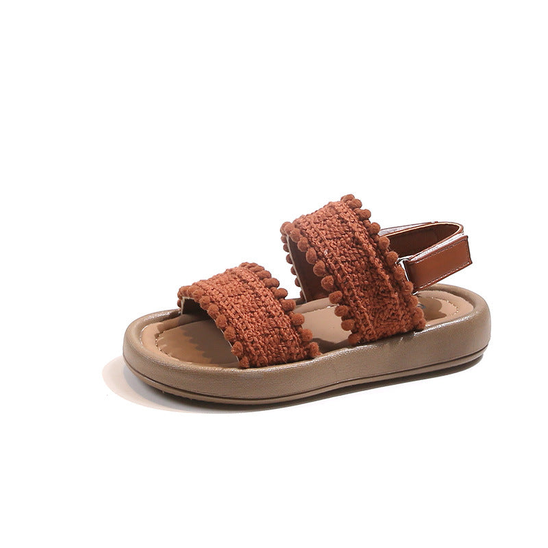 Girls Ethnic-Style Casual Retro Sandals With Soft Soles 5