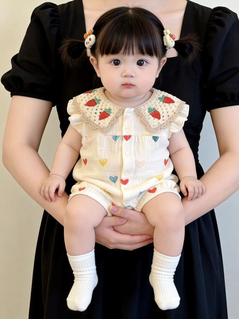 Summer Cotton Breathable Baby Onesie 4