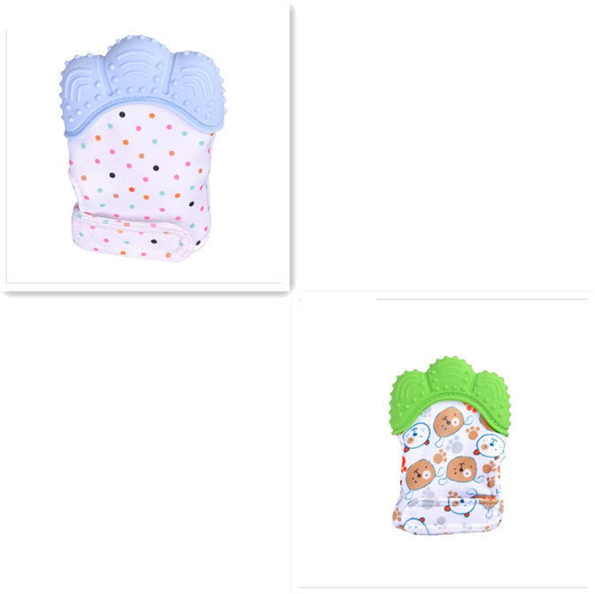Baby teether baby anti-bite silicone molar gloves children's sound toys 8