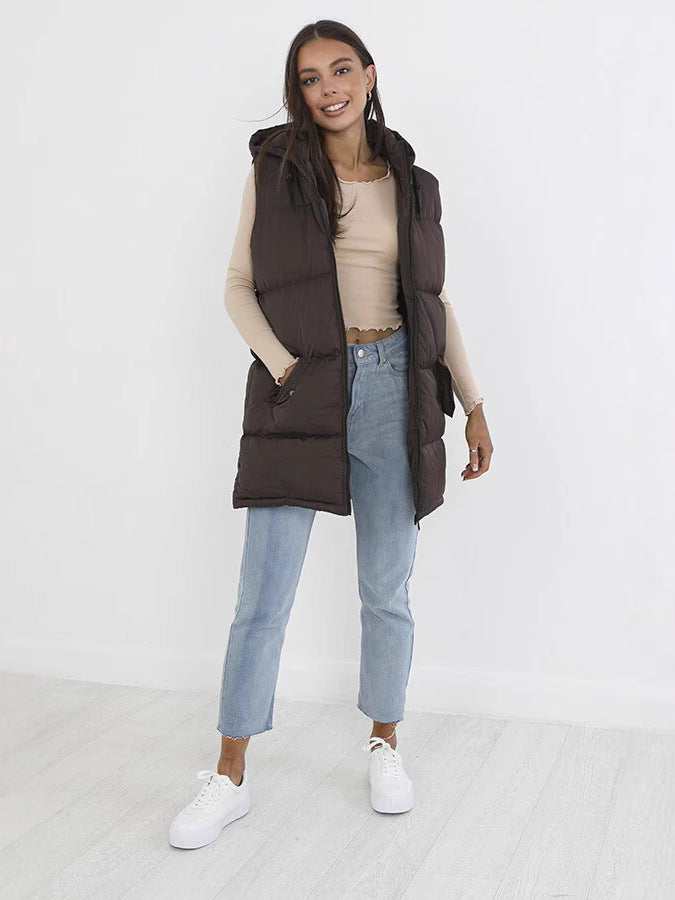 Thick Hooded Thigh Long Winter Warm-keeping Cotton Clothing Women 2
