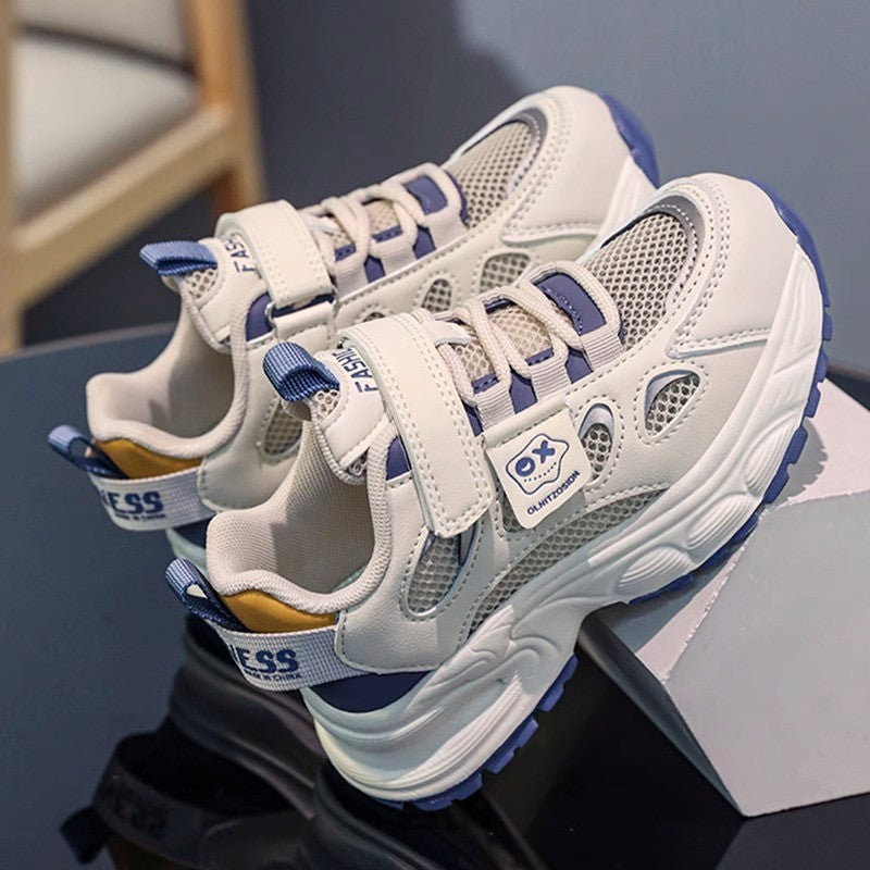 2026 Summer New Kids Mesh Breathable Sneakers, Boys Casual Dad Shoes For Middle And Big Kids 3