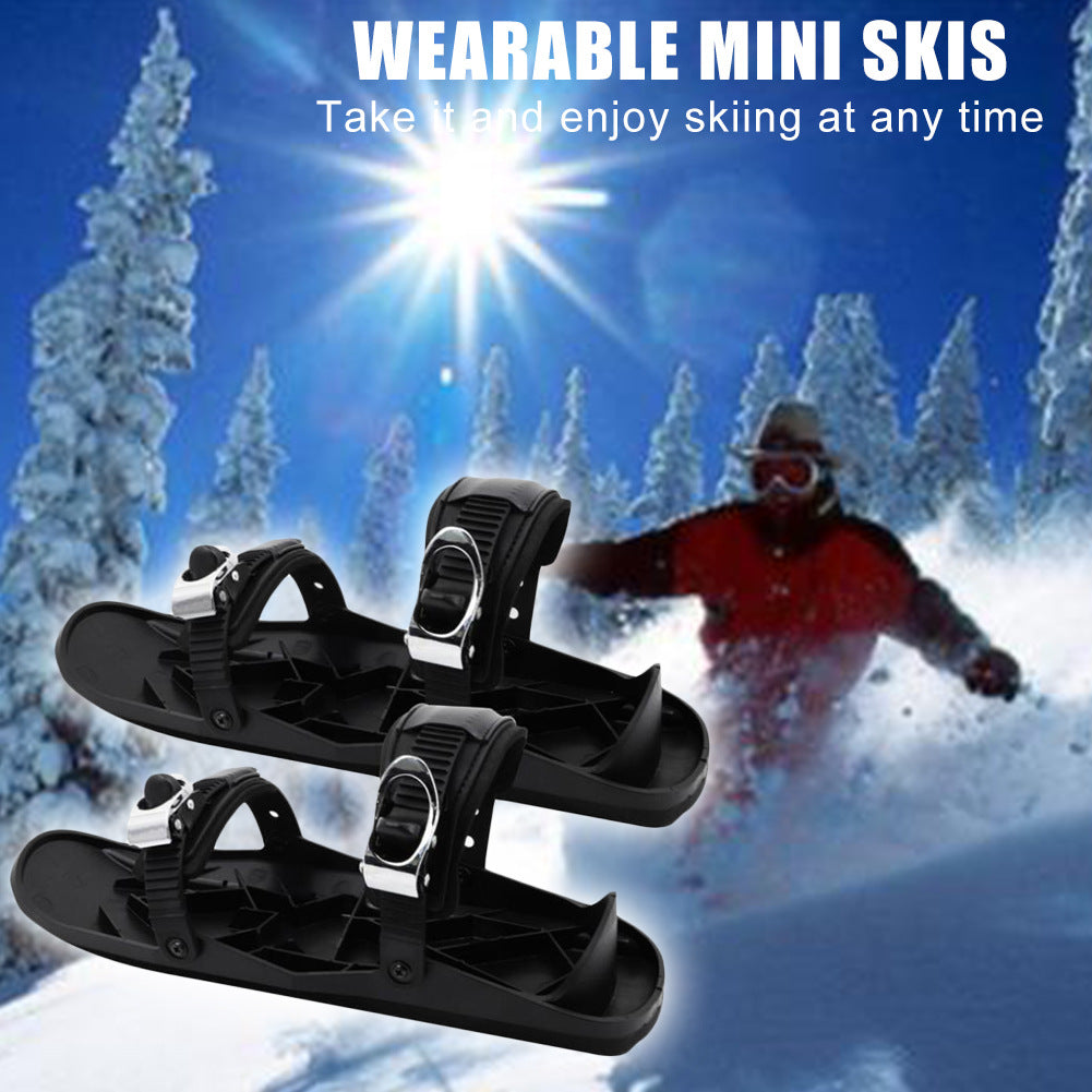Mini Ski Skates Portable Short Skiboard Adjustable Skates Shoes For Snow 5