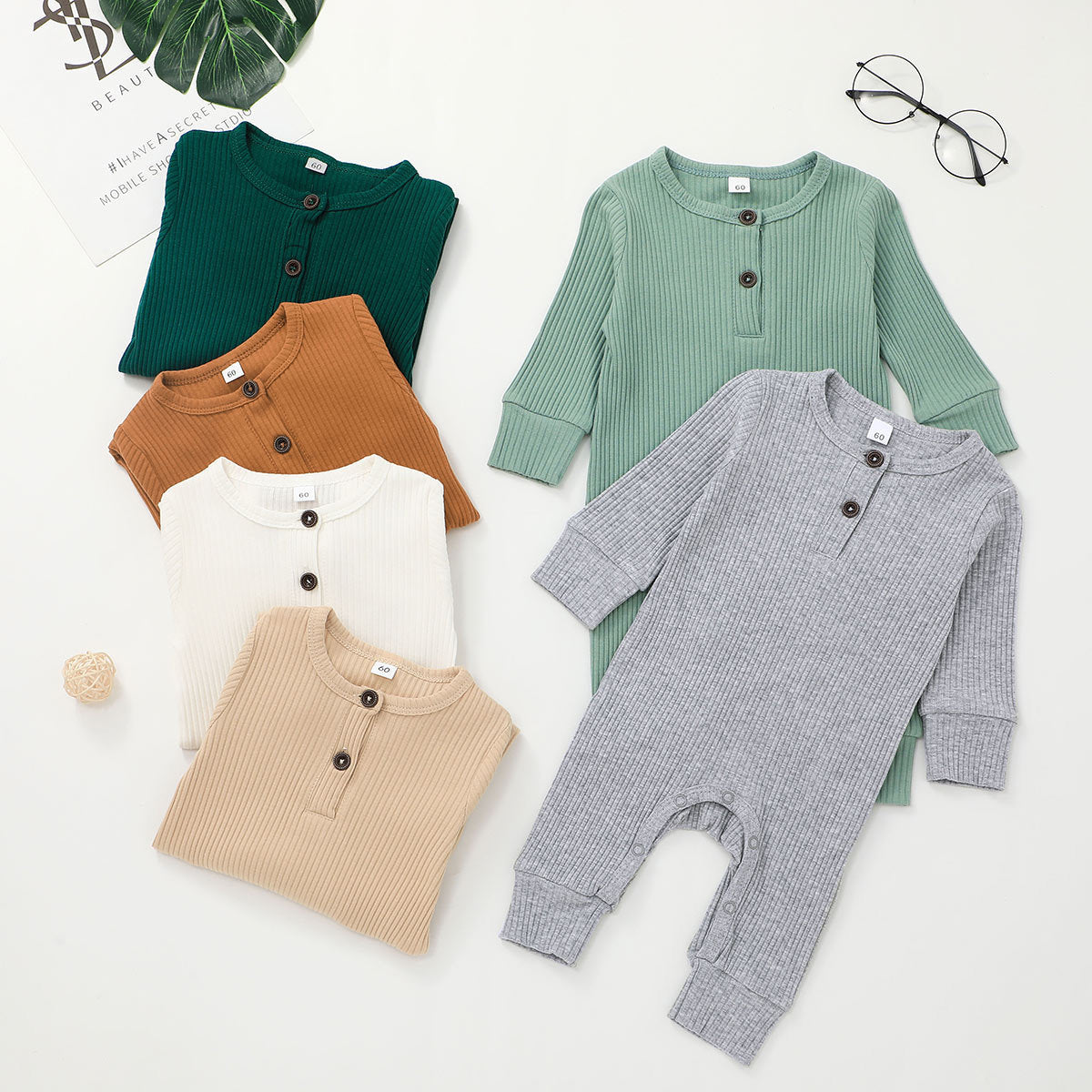 New Baby Jumpsuit Sunken Stripe Trousers Romper Western Style 1