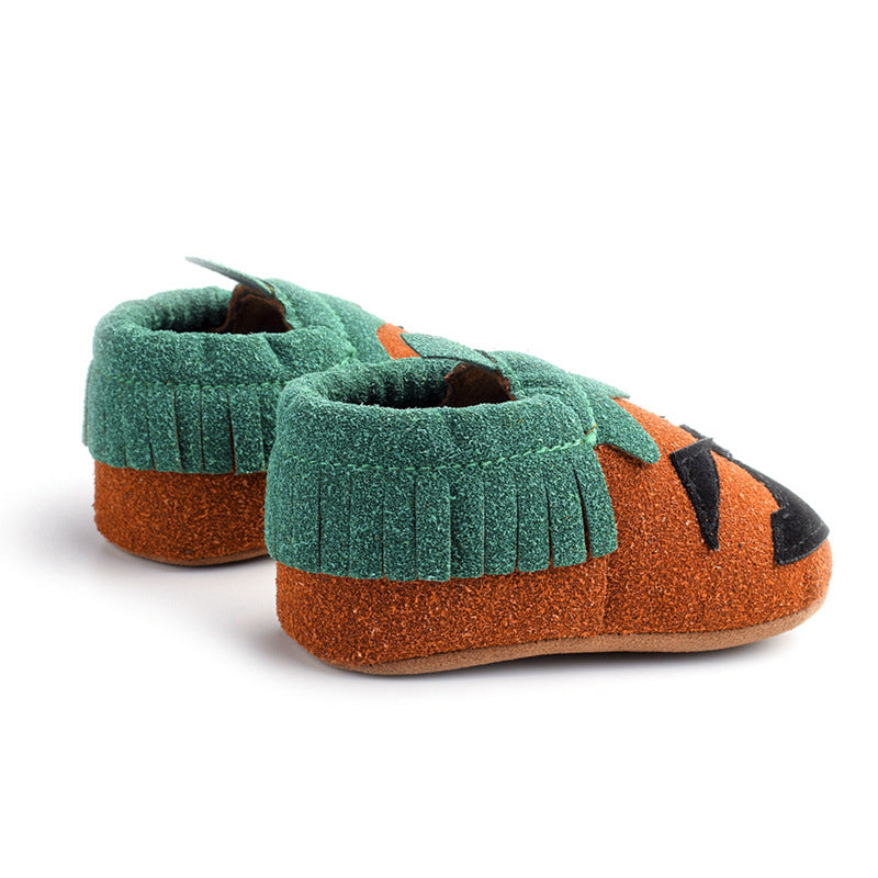 Baby Girls Boys Halloween Pumpkin Cosplay Slip-on Shoes Soft First Walking Children Canvas Shoes Kids Girls Walking Shoes 2