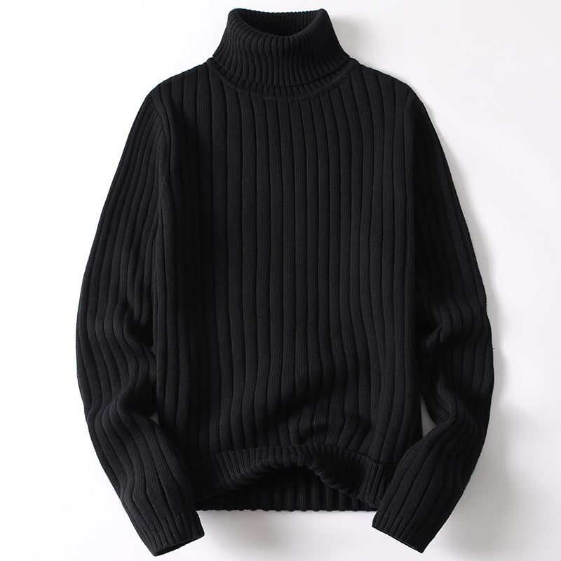 Turtleneck Sweater Men Women Ins Fashion Solid Striped Bottoming Sweater Autumn And Winter Tops Clothing 8