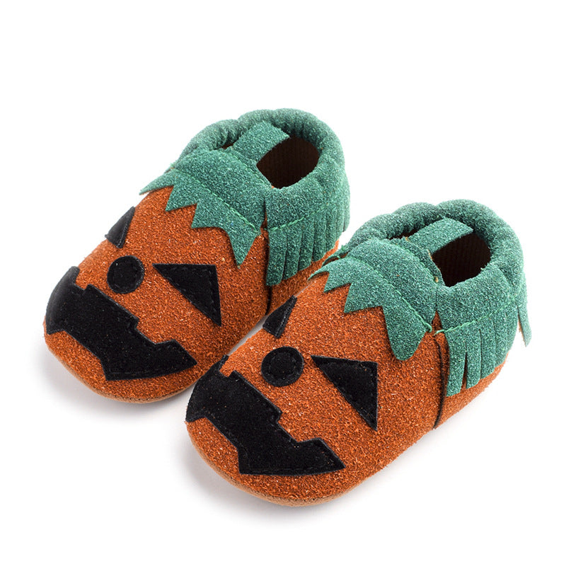 Baby Girls Boys Halloween Pumpkin Cosplay Slip-on Shoes Soft First Walking Children Canvas Shoes Kids Girls Walking Shoes 5