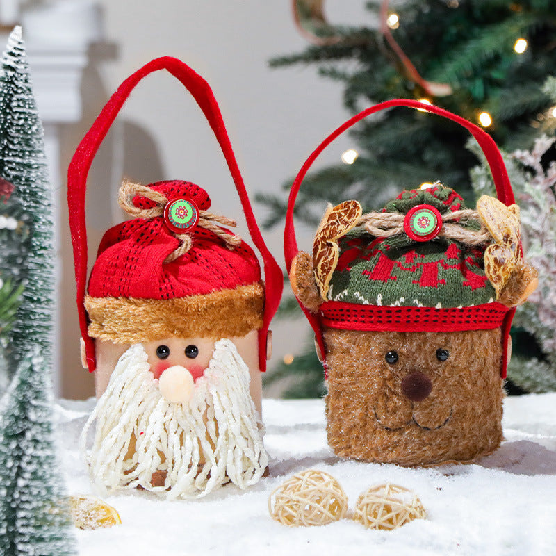 Christmas decorations, cartoon tote bags, gift bags, Christmas gift bags, children's candy bags, apple bags 2