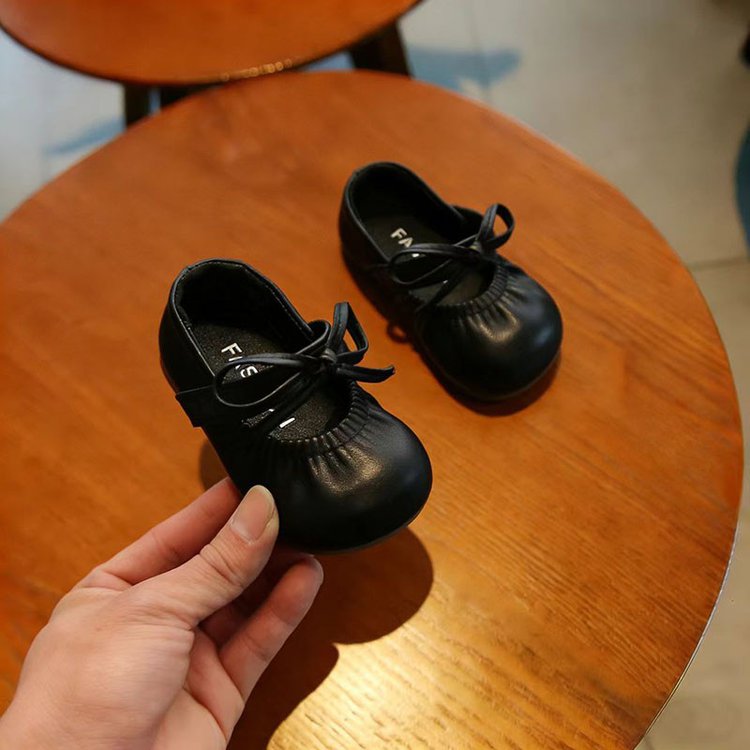 Girls' Single Shoes, Small Leather Shoes, Velcro, Children's Princess Shoes 5