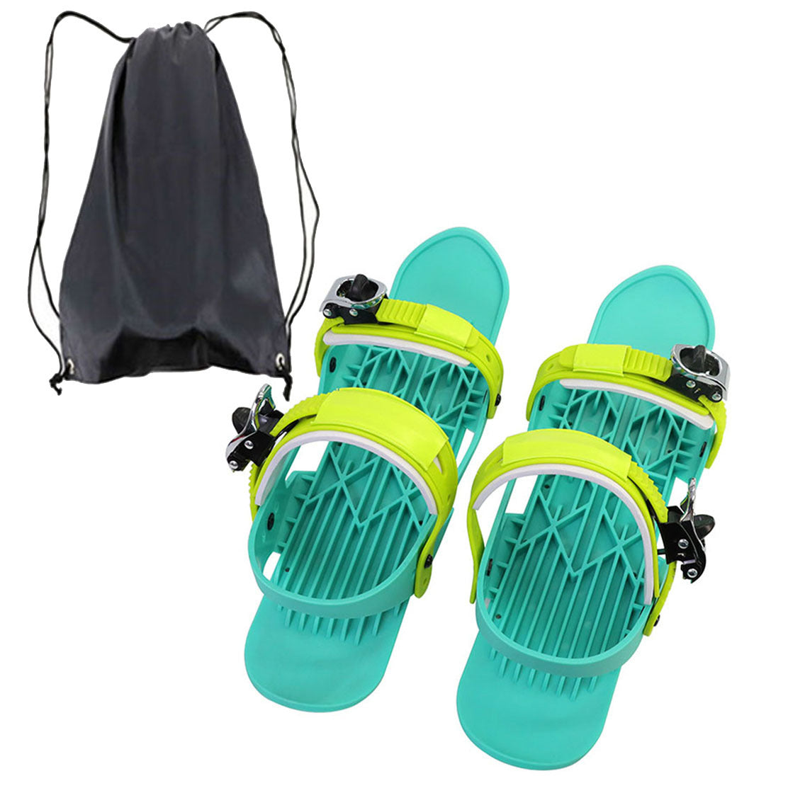 Mini Ski Skates Portable Short Skiboard Adjustable Skates Shoes For Snow 9
