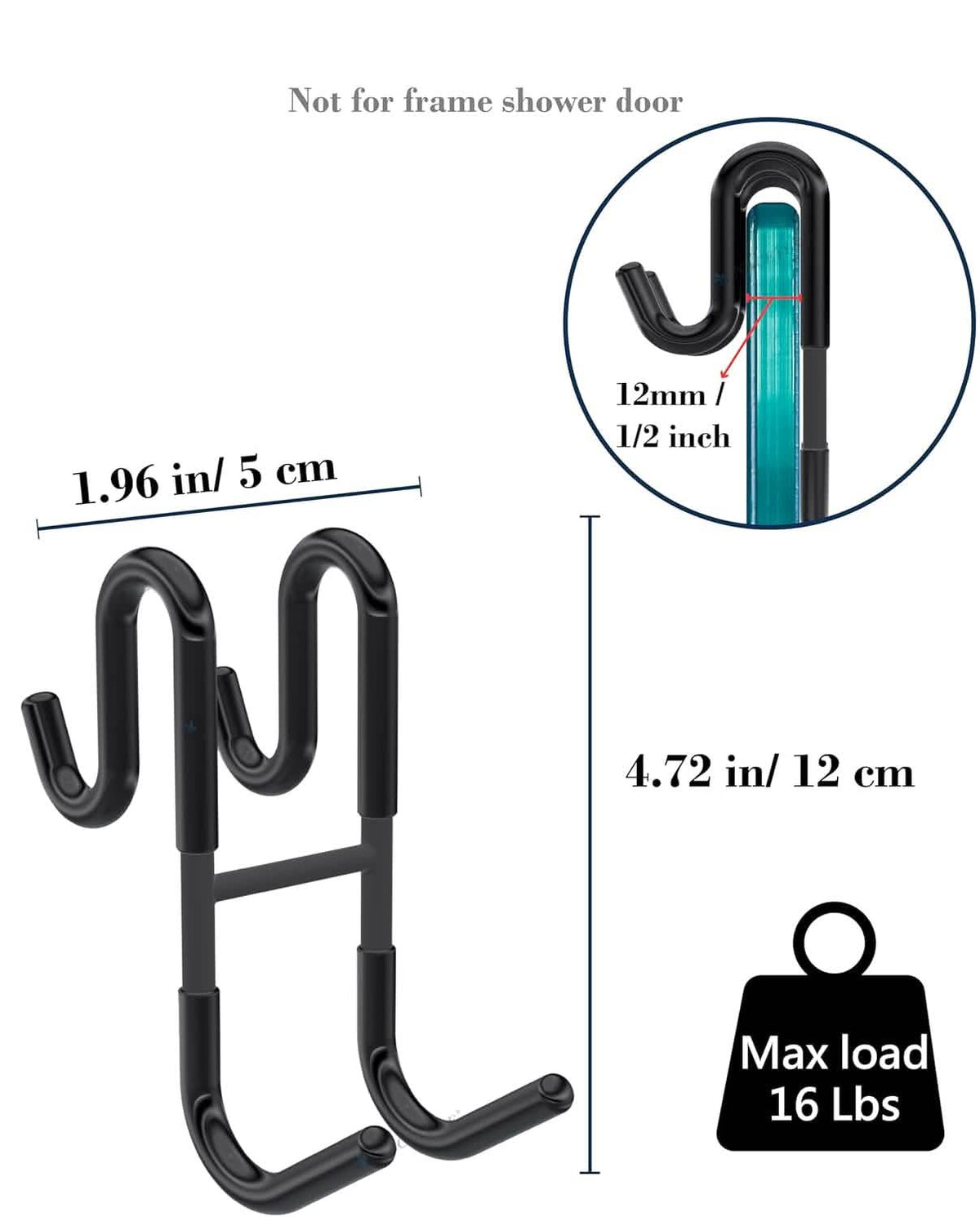 Rust-Resistant Door Mount Shower Hook – Strong Multifunctional Hanging Hook 3