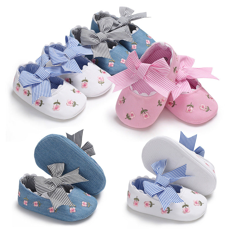 Bowknot Baby Shoes Girl Toddler Anti-Slip Shoe 1