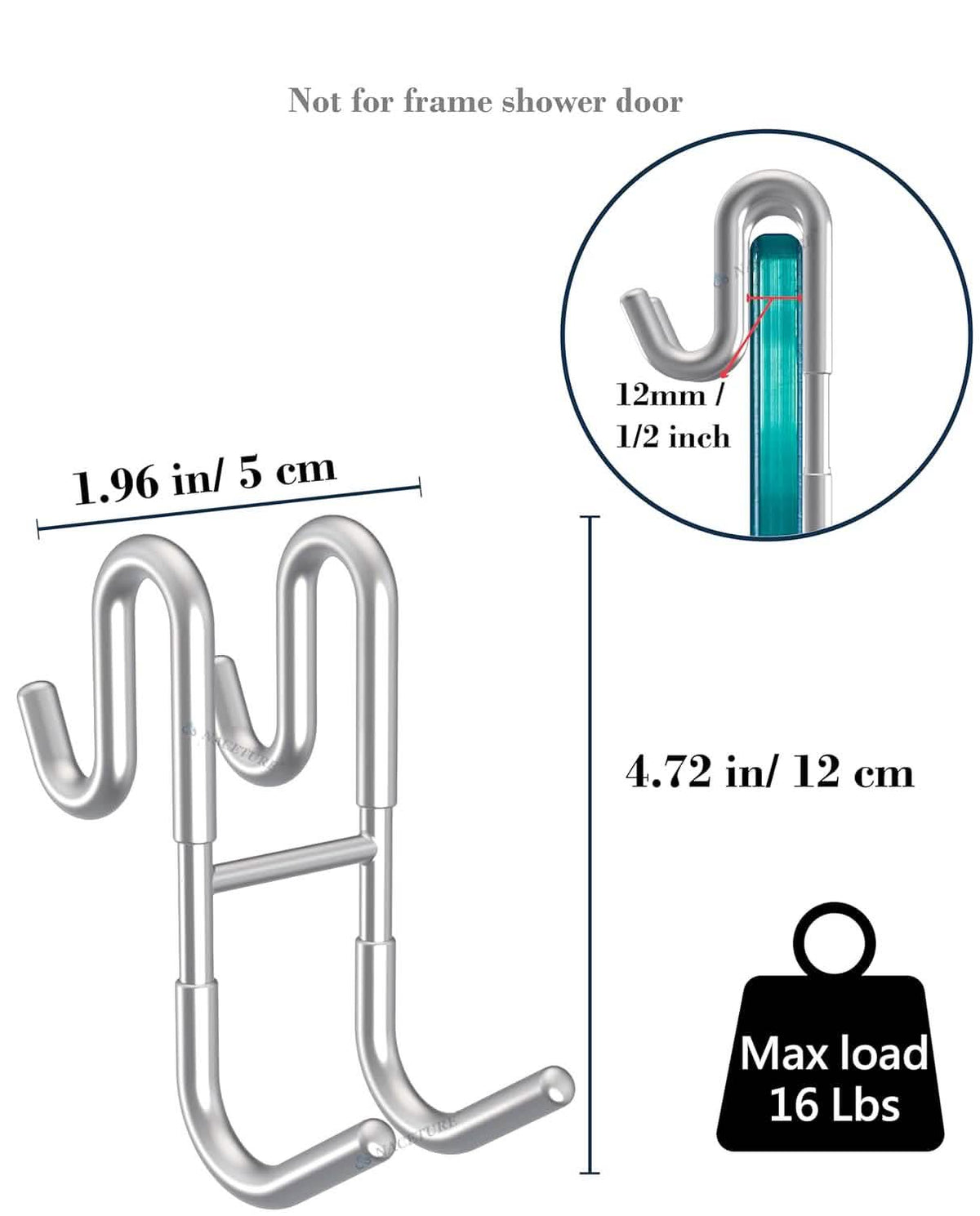 Rust-Resistant Door Mount Shower Hook – Strong Multifunctional Hanging Hook 4