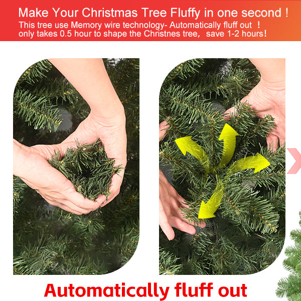 5FT PVC Green Memory Wire Christmas tree 5