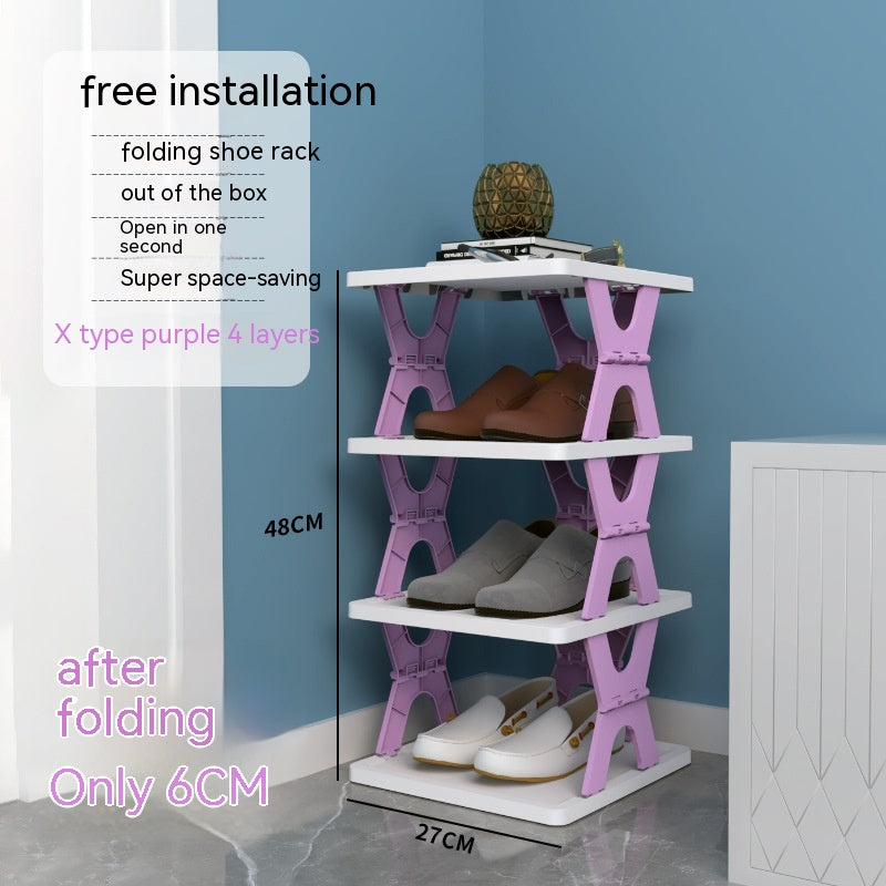 Plastic Installation-free Shoe Rack Storage Shoe Rack Folding Shoe Cabinet 15