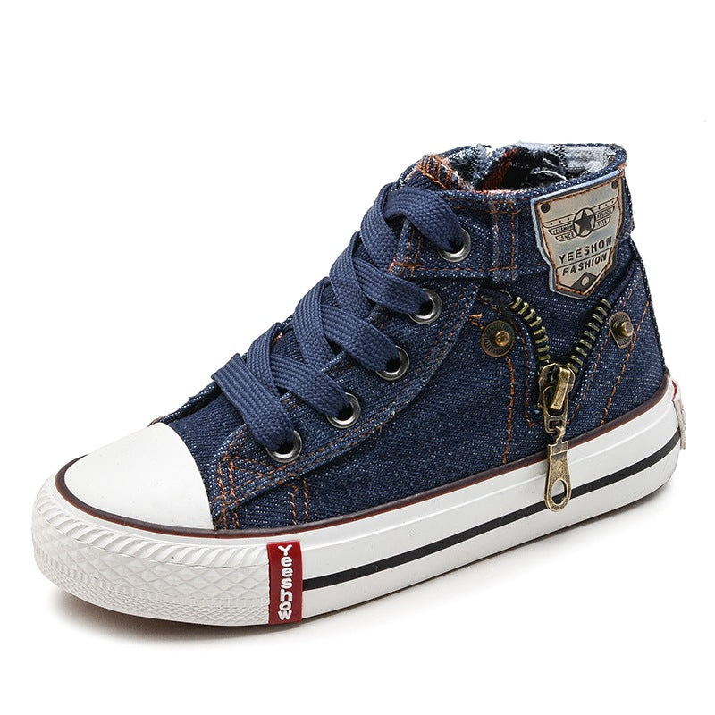 Autumn Expert Skill Children Casual Shoes Boys Girls Sport Shoes Breathable Denim Sneakers Kids Canvas Shoes Baby Boots 6