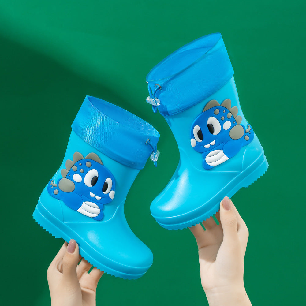 Children's Rain Boots Cartoon Waterproof Short Tube Rain Shoes 9