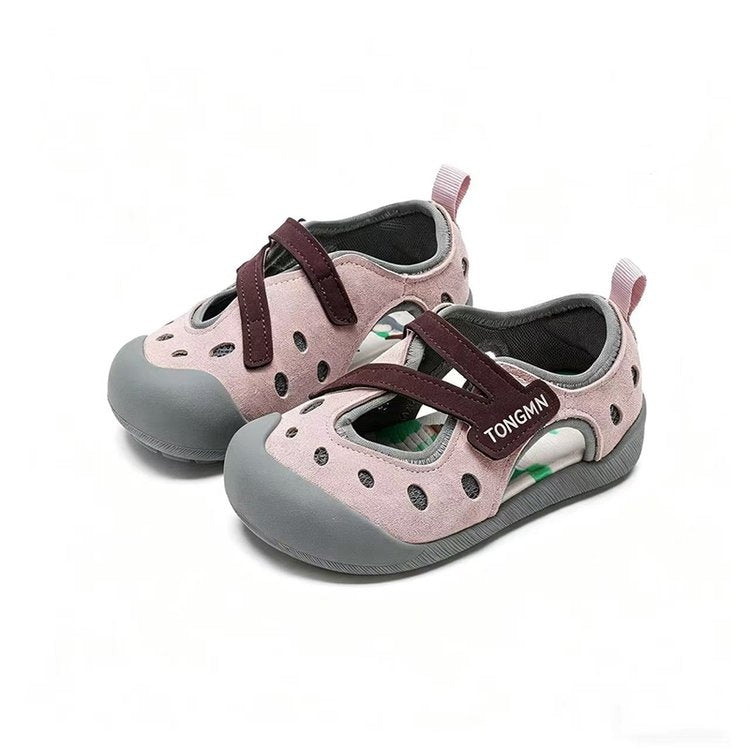 2026 Summer Kids Sandals Closed-Toe Hollow Out Breathable Beach Shoes Soft Sole EVA Water Shoes For Boys Girls 4