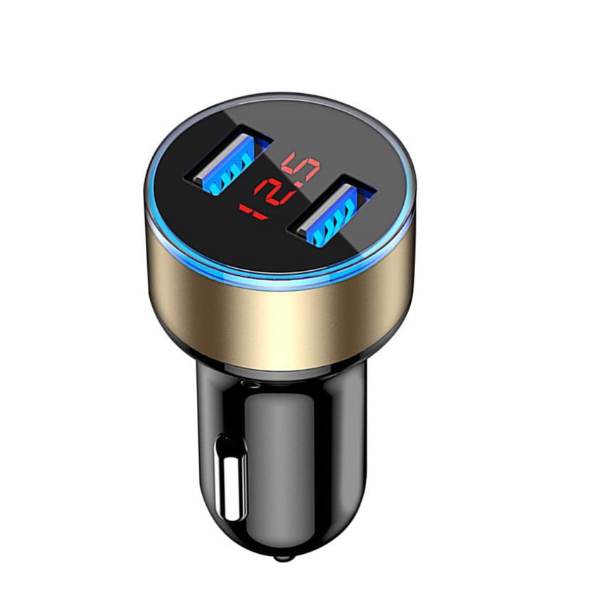 Aluminum Alloy Car Charger Digital Display Car Charger 3