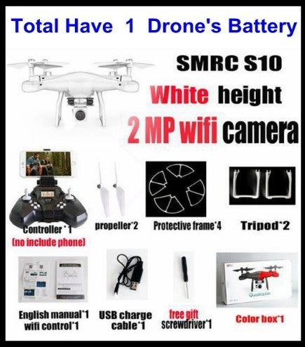 Sales Promotion WiFi 2MP Camera With S10 SMRC FPV Quadcopter Drone Helicopter UAV Micro Remote Control Toy RACER KIT Aircraft 16