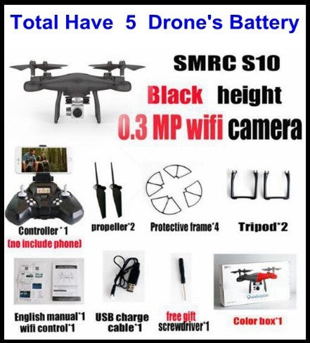 Sales Promotion WiFi 2MP Camera With S10 SMRC FPV Quadcopter Drone Helicopter UAV Micro Remote Control Toy RACER KIT Aircraft 13