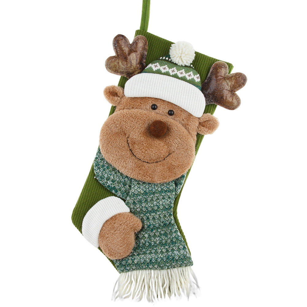 Christmas decorations, hanging decorations, candy socks, gift socks, Christmas gifts, green Christmas socks 8