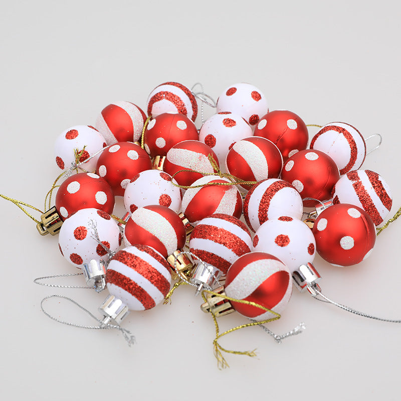 Christmas decorations Christmas trees gifts decorations mini painted Christmas balls 2