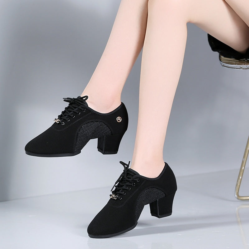 Mesh Oxford Cloth Professional Latin Dance Shoes For Summer 2